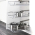 METOD Base cabinet with wire baskets - black/Voxtorp dark grey 60x60 cm
