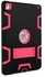 Protective Case Cover With Kickstand For Apple iPad 2/3/4 Rose Red/Black