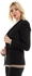 Esla Puffed Sleeved Single Buttoned Blazer With Notched Collar - Black