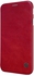 Leather Qin Flip Cover For Samsung Galaxy J5 Pro (J530)/J5 (2017) Red