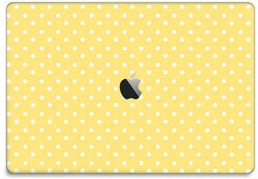 غطاء لاصق بتصميم نقاط بلون أصفر وأبيض لجهاز ماك بوك برو بلوحة لمس بإصدار 2016 متعدد الألوان