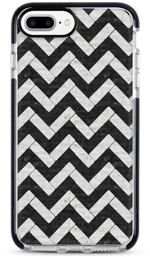 Protective Case Cover For Apple iPhone 7 Plus Chevron Tiles Full Print