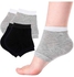 2 Pairs Opentoe Moisturising Gel Heel Socks Spa Sock For Men Or Women Foot Care Cracked Heels Dry Feet Foot Calluses Dead Skin (Black Gray)