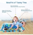 Baby Kids Water Play Mat Toys Inflatable Tummy Time Leakproof Water Play Mat Fun Activity Play Center Indoor And Outdoor Water Play Mat For Baby (Water Play Mat) (Dark Blue)