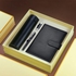 4 In 1 Corporate Gift Set With Notepad, Pen, Flashdrive & Temperature Flask - Black