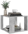 WIFESE Coffee Table 40 x 40 x 30 cm Side Table Wood Modern Design Living Room Table Small Table Living Room Square Coffee Table Robust Durability Concrete Grey Wood Material Metal