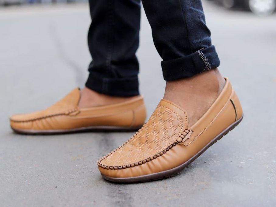 Men's Slip-on Shoes - Coffee