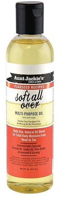 Aunt Jackie'S Flaxseed Recipes Soft All Over, Multi-Use Oil for Hair and Body, Enriched with Flaxseed, Avocado, Coconut Oil and Marshmallow Root