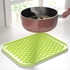 Non-slip Silicone Kitchen Trivet Pot Pan Straightener Holder Mat Heat Resistant Green