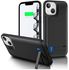 New JLW 4000 mAh Slim Battery Cover High Capacity Series for Apple iPhone 12 mini / 13 mini Anti-Shock Backup Portable Charger Power Bank Case with Folding Stand