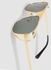 Sunglass With Durable Frame Lens Color Green Frame Color Gold للنساء