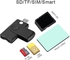 Mini Multi-function Large Storage Plastic Card Reader-Black
