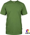 Boxy Microfiber Round Neck Plain T-shirt - 7 Sizes (Army Green)