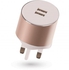 Kit Platinum Dual USB Mains Charger 3.4A Auto Detect, Rose Gold