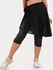 Plus Size Space Dye Capri Leggings and Chiffon Wrap Skirt Twinset - L