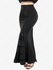 Plus Size Lace-up High Rise Flounce Mermaid Maxi Skirt - L | Us 12