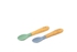 Citron - Organic Bamboo Spoons Set of 2 - Green/Dusty Blue- Babystore.ae