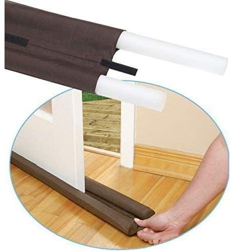 CRYSTA WORLD Twin Door Draft Guard to Stop Unwanted Light and Stop Escaping of Cool Air from Air Conditioner Split for Doors and Windows (39 inches x 2.75 inches x 1 inches)(Set of 3).