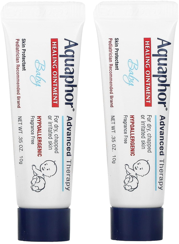 Aquaphor‏, مرهم علاجي للأطفال، أنبوبان، 0.35 أونصة (10 جم) لكل منهما