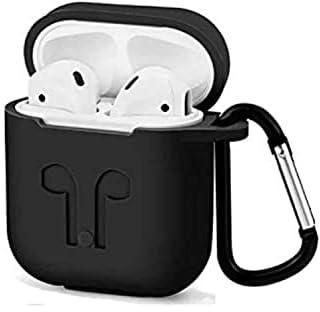 Protective silicone full airpods case with carabiner for apple airpods accessories