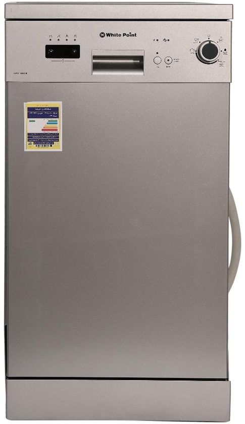 White Point Dishwasher, 10 Persons, 5 Programs, Silver - WPD 105 DS1