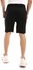 Kady Side Pockets Shorts With Unfinished Thigh Trims - Black