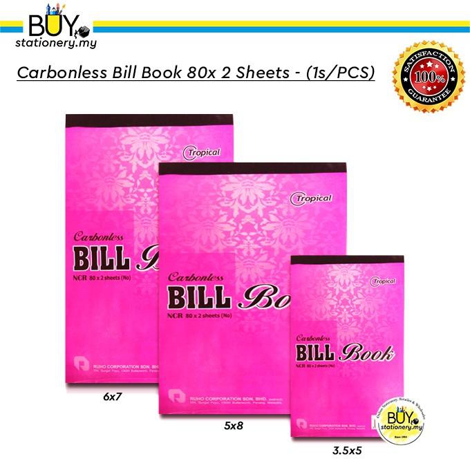 Buystationery Tropical Carbonless Bill Book 80x 2 Sheets - (1s/PCS)