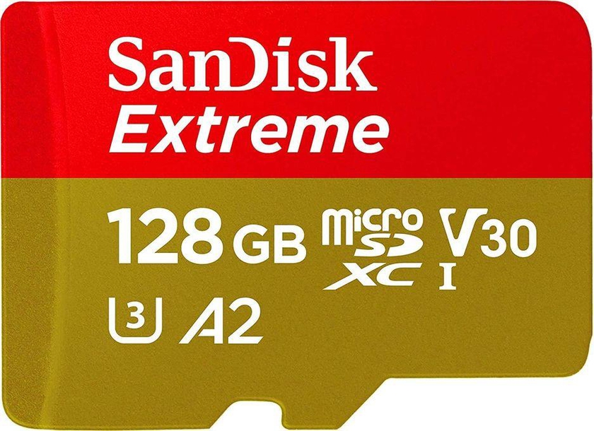 Sandisk 128GB Extreme MicroSD UHS-I U3 V30 A2 160MB/s- SDSQXA1-128G-GN6MN