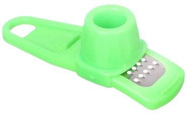 Garlic Grater With Plastic Body Green