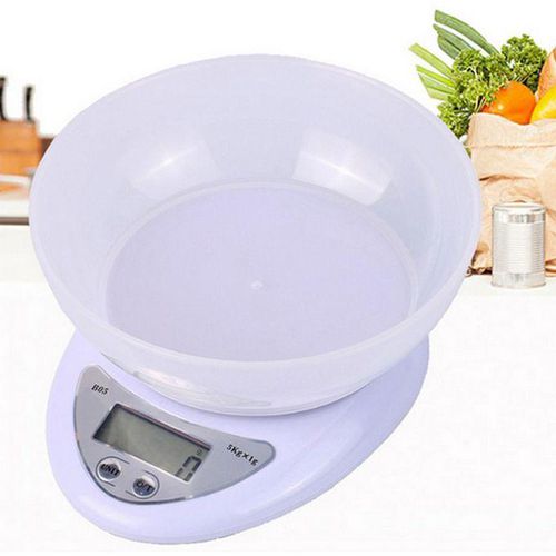 High Precision Digital Scale- White-With Bowl