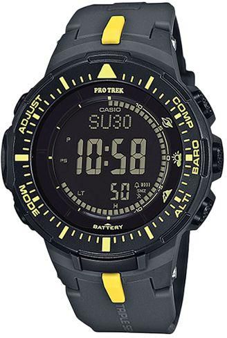 Casio Pro Trek Men's Black Digital Dial Resin Band Watch - PRG-300-1A9DR