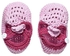 حذاء كروشيه للأطفال من السنافر - وردي - 0-3 M (عبوة من قطعتين)