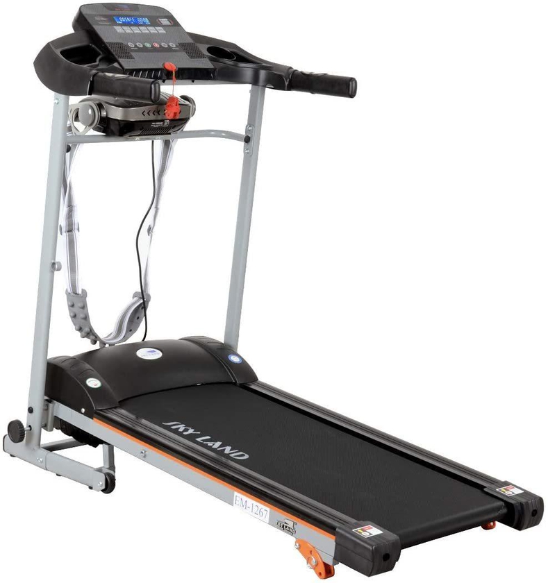 Sky Land - Unisex Adult Motorized Treadmill With Massager -EM-1267m- Grey/Black, L=138X W=72 X H=121 cm.