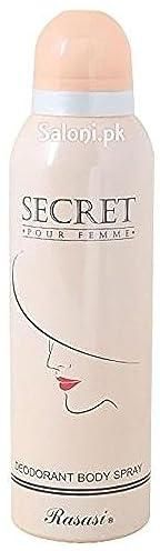 RASASI Secret Pour Femme Deodorant Body Spray, 200ml