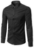 Fashion Turkey Official Slim Fit Shirt Black - Long Sleeved