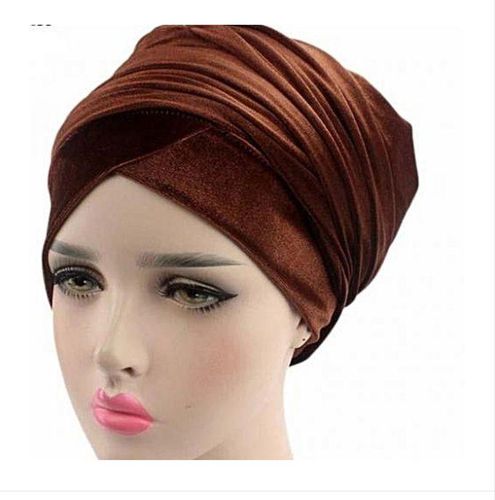 Velvet Turban Cap Headwrap, Hijab