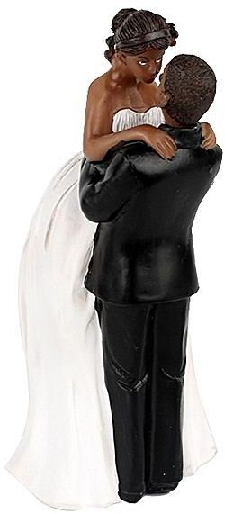 Generic African American Romance Wedding Anniversary Cake Toppers