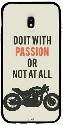 غطاء حماية واقٍ لهاتف سامسونج جالاكسي J7 برو مطبوع عليه عبارة Do It With Passion Or Not At All