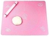 knead dough mat，Silicone Knead Flour Dough Non-stick Pastry Fondant Cake Cooking Baking Oven Mat Placement Pad-Pink