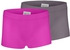 Silvy Set Of 2 Casual Shorts For Girls - Fuchsia Gray, 10 - 12 Years