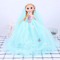 26CM Wedding Dress Lace Doll Toy Pendant - Blue