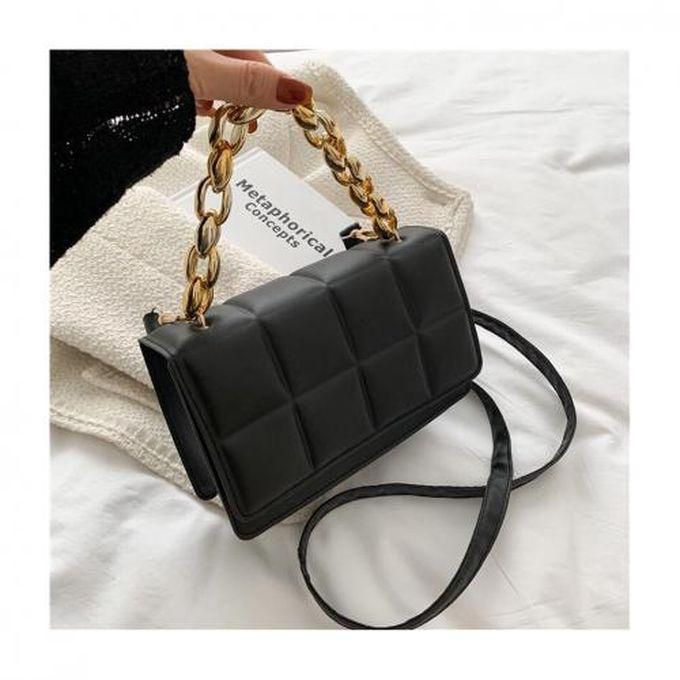 New Fashion PU Leather Bag 3 In 1 Handbags - Black
