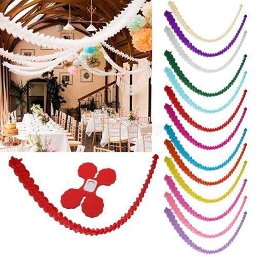 Generic New 3M Four Leaf Clover Hanging Paper Garlands Party Wedding Home Decoration