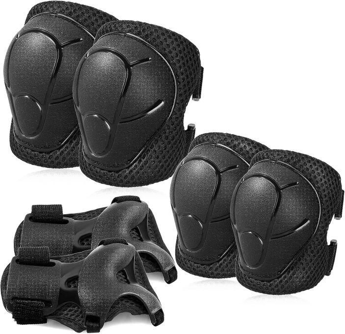 G-50 Kids Protective Gear Set 6PCS For Skating Cycling Scooter, Black