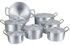 miralux 14pcs cookware set stainless Aluminum cooking pots sufurias (Pot 7pcs+lid 7pcs)