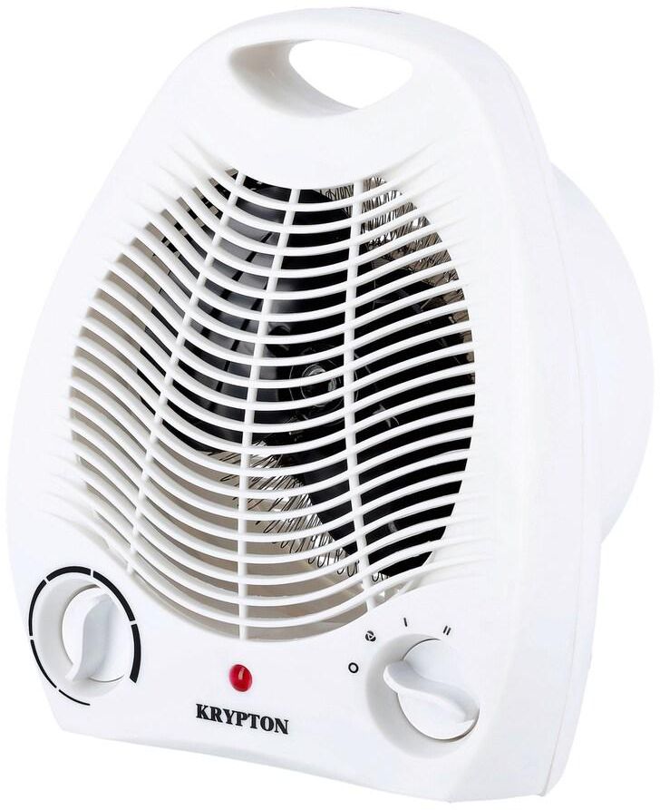 Krypton Fan Heater With 2 Heating Powers, KNFH6360, Cool/Warm/Hot Wind Selection, Adjustable Thermostat, Overheat Protection, Power Light Indicator, Carry Handle
