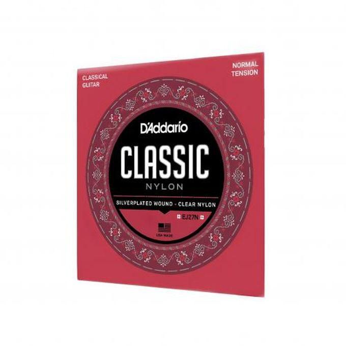 D'Addario EJ27N Classical Guitar String Set Of 6 Nylon & Silver Plated Copper - Normal Tension