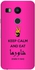 Stylizedd Google Nexus 5X Slim Snap Case Cover Matte Finish - Keep calm and eat shawarma (Pink)