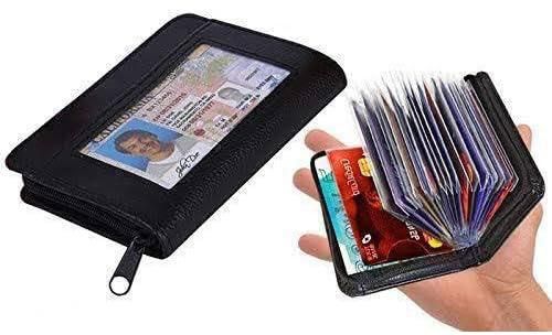 Smart Leather Card Wallet Anti Card Scan Blocking