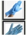 Large Nitrile Disposable Gloves - 100 Pcs + Plastic Gloves - 100 Pcs